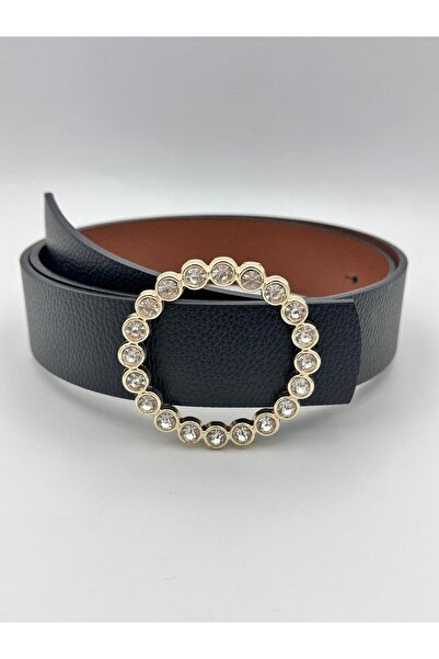 MODAM HİFA Gold Buckle Stoned Women's Belt Trouser Belt Dress Belt Shirt Belt...