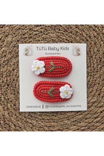 tütü baby Set of 2 Knitted Buckles, 5 cm Baby & Child & Adult Buckle Set, Hol...