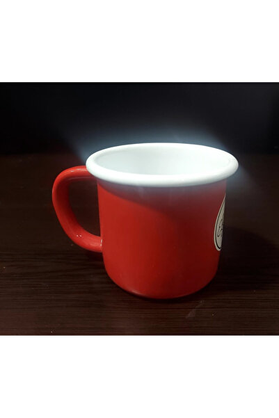 esdekor Enamel Mug Diameter Red 9cm Load 8 cm 1 Piece