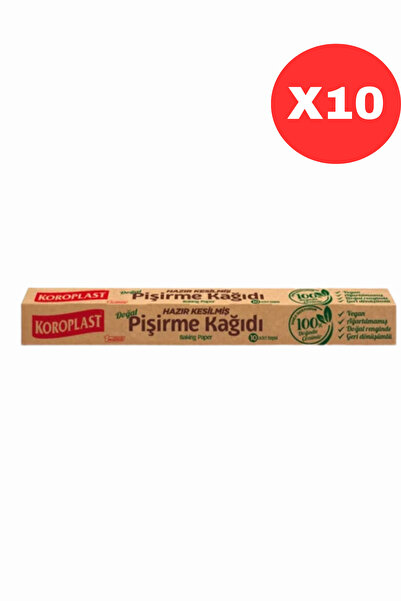 Koroplast Hazır Kesilmiş Doğal Pişirme Kağıdı 10'lu X10