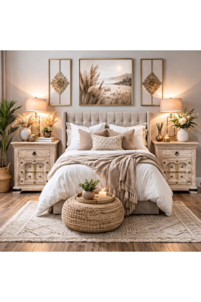 Lorena Home Decor Ahşap Komodin
