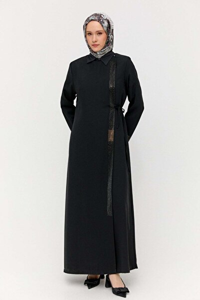 Setrms Yuvarlak Yakalı Krep Ferace