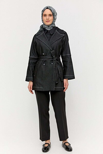 Setrms Kuşaklı Kruvaze Pamuklu Kap