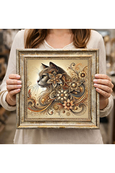 woodsia Διακοσμητικός Τετράγωνος Πίνακας με Κορνίζα DC0085