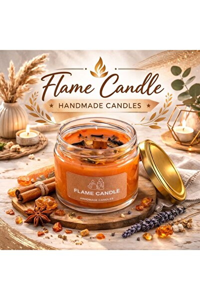 FLAME CANDLE HANDMADE CANDLES Aromaterapi Kavanoz Mum , Bolluk Bereket , Huzu...