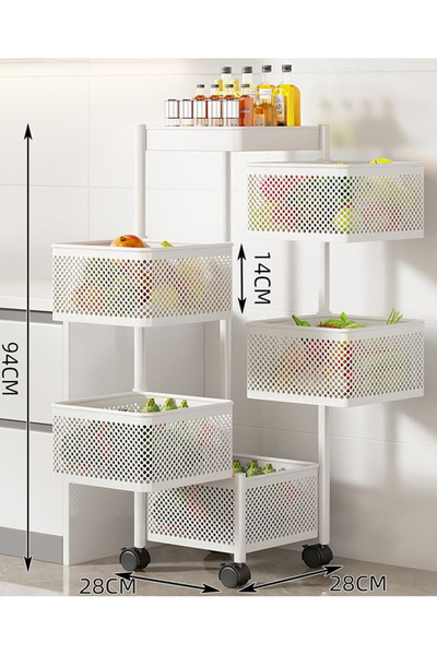 DEC15 5-shelf storage cart with wheels