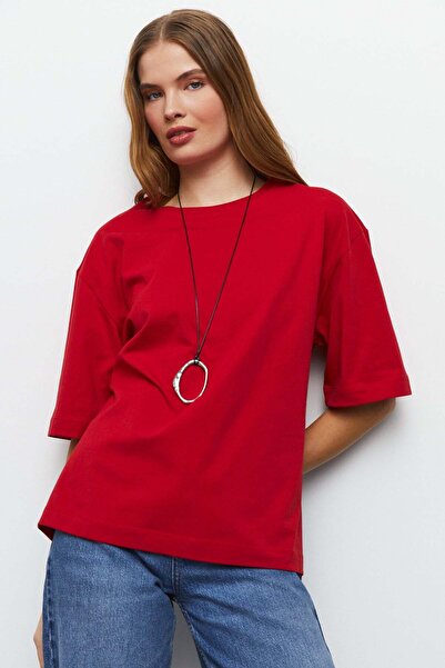 urban focus Oversize Yırtmaçlı T-Shirt