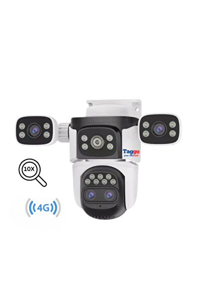 Taggo 4G Crocodile 16MP Surveillance Camera 10X Zoom, Color Night Vision, Two...
