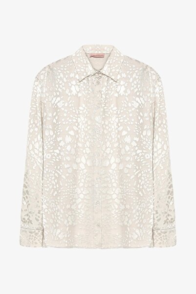 Quzu Jacquard Patterned Shirt Stone