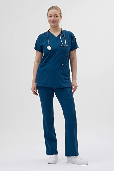 Owlet Medikal Tunic Boy Short Sleeve Bell Bottom Scrubs