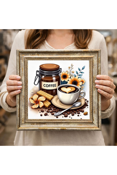 woodsia Tablou decorativ pătrat înrămat DC0068