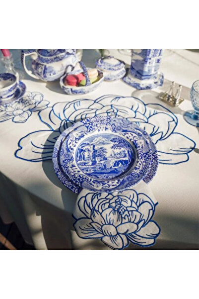 2Ddesign Çiçek Desenli Dekoratif Supla | Şık ve Zarif Amerikan Servis | Sofra...