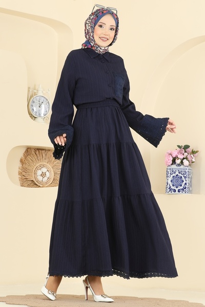 ModaMerve Güpür Detaylı Etekli Takım 328ASN888-MS Laci