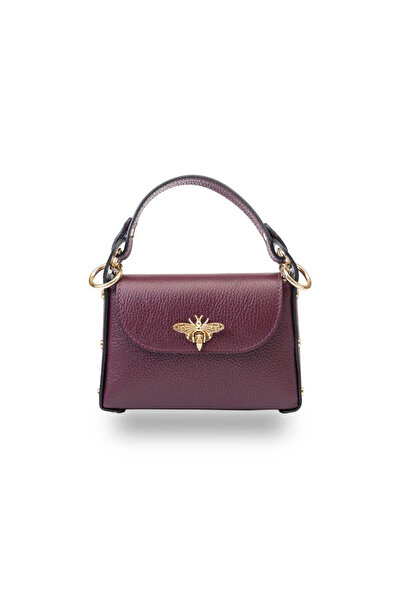 TORO NERO Women's burgundy genuine leather bag Iris