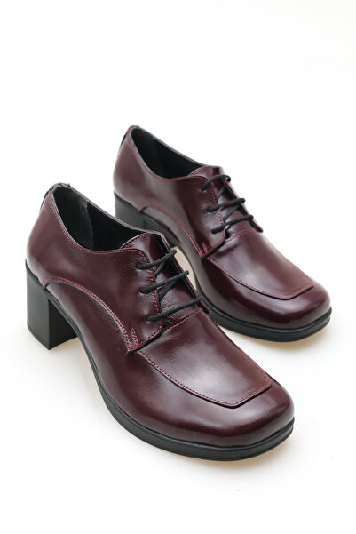 GNS Shoes CORDON Γνήσιο δέρμα Claret Red λουστρίνι Γυναικεία Loafer Παπούτσια...