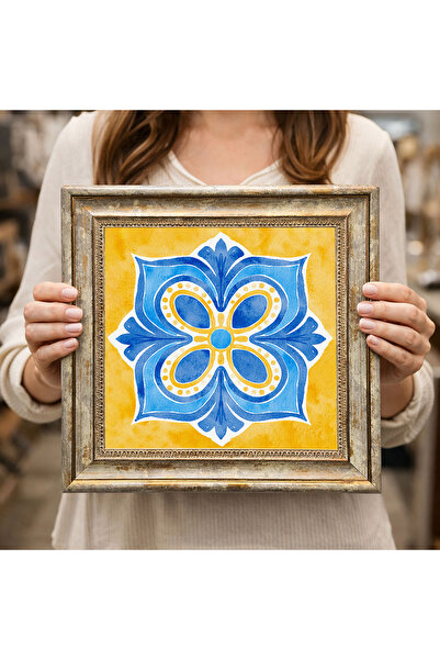 woodsia Διακοσμητικός Τετράγωνος Πίνακας με Κορνίζα DC0008