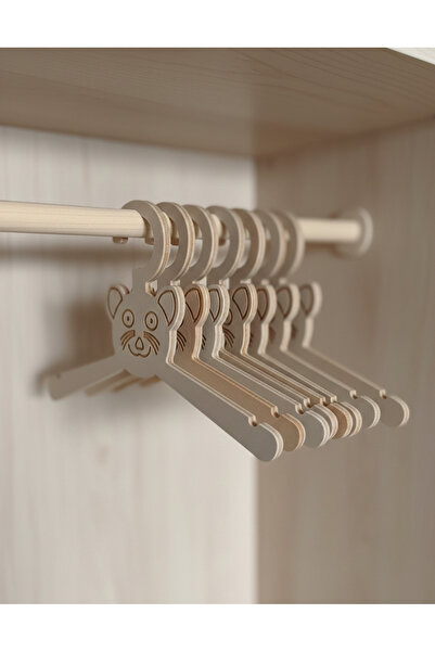 MONTETOYS 6 umerașe din lemn pentru copii cu figuri de animale drăguțe - Set ...