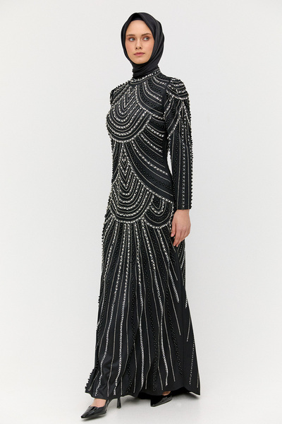 Setrms Taş İşlemeli Abiye Elbise