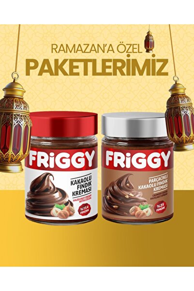 FRİGGY 2'li Set Kakaolu Fındık Kreması 320 gr + Parçacıklı Kakaolu Fındık Kre...