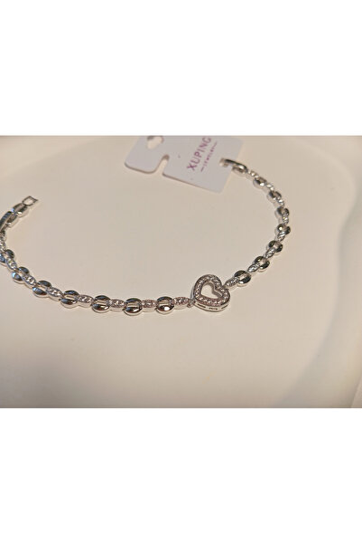 XUPING JEWELRY سوار فضي اللون بتفاصيل على شكل قلب