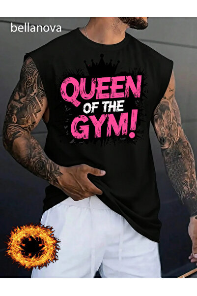 bellanova Men's Sports and Casual Stylish Printed Cotton Fabric Black Fitness...