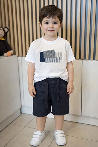 Ugly Duck SET TRICOU APPLIQUAT ȘI PANTALONI DE IN PENTRU VÂRSTA 3-8 ANI - ALB...