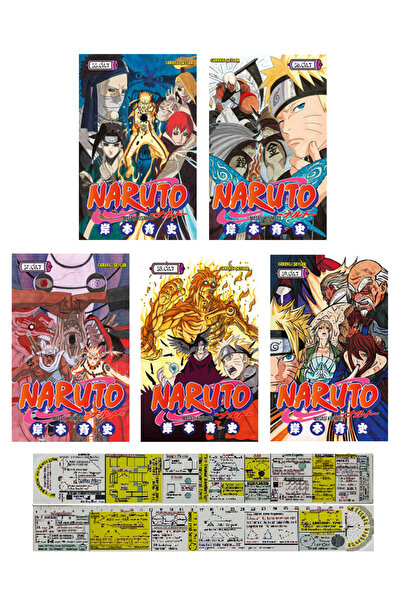 Gerekli Şeyler Yayıncılık Naruto 55-56-57-58-59. Ciltler Manga Seti + Özel Ce...
