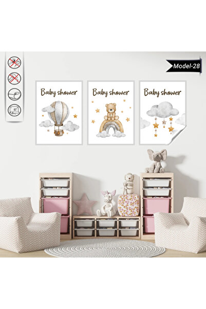 Akıllı Kağıt Statik Tutunma Özellikli Tablo - Poster Çocuk Odası (Model-28)