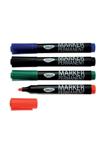 daço Μόνιμος μαρκαδόρος, πάχος γραφής 3 mm, στρογγυλή μύτη, με βάση το αλκοόλ...