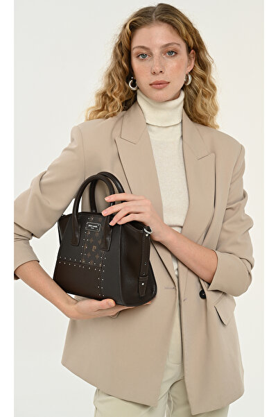 Pierre Cardin Coffee Color Zipper Closure Adjustable and Detachable Strap Wom...