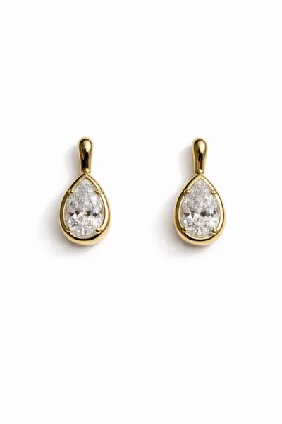 Archhazel Jewelery Drop Stone Gold Earrings