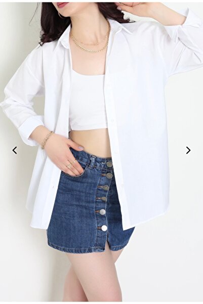 MODA Terikoton Oversize Gömlek