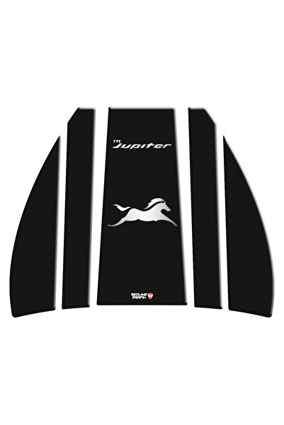 Redline Grafik TVS Jüpiter Siyah Uyumlu Black Design Tank Pad