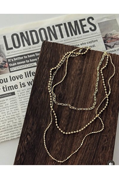 mibrillo Steel 3-piece necklace set (crush, dorica, paperclip chain) suitable...