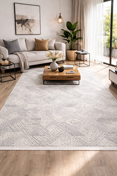 Ayduran Halı Modena İskandinav Yıkanabilir Şönil Kilim Saçaklı, Kaymaz Tabanl...