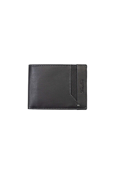 TORO NERO Men's wallet made of genuine leather, black, Vox line, RFID protection