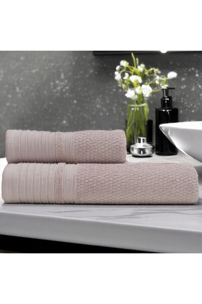 Lenjerii Deosebite Set of 2 100% Cotton bath towels in gift box, terry 500 GS...