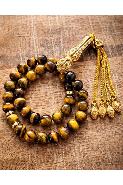 Tesbihas Atölyesi Cheetah's Eye Stone Prayer Beads – Protective Natural Stone...