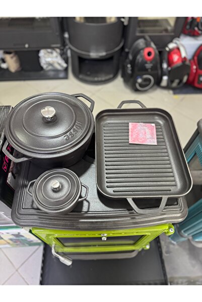 HOSSE Siyah döküm tencere ve tava seti