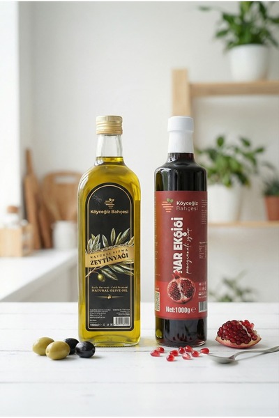 Köyceğiz Bahçesi Natural Sızma Zeytinyağı - 1000ml & Organik Nar Ekşisi - 700g