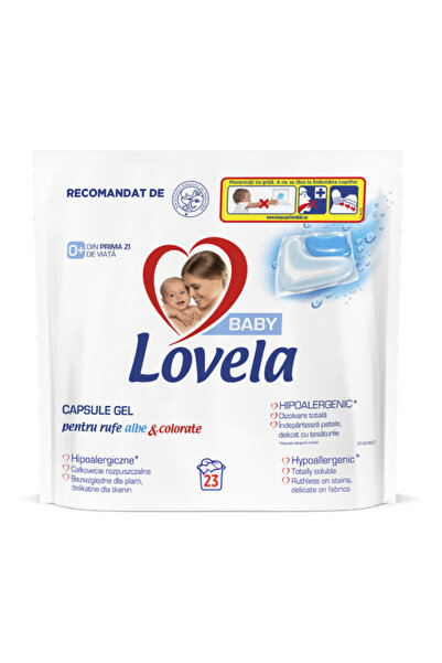 LOVELA Baby capsule detergent, for white & colored laundry, 23 washes