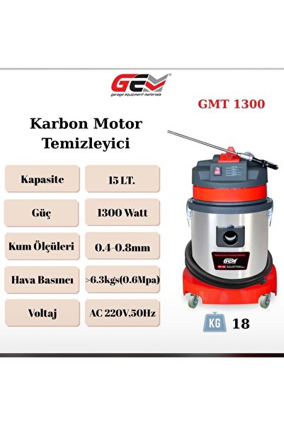 GEM GMT 1300 KARBON KURUM TEMİZLEME MAKİNASI