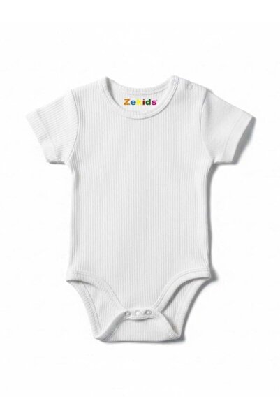 Zekids Baby Cotton Half Sleeve Snap Fastener Bodysuit