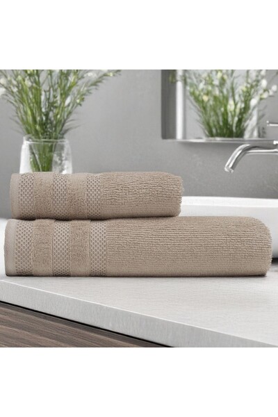 Lenjerii Deosebite Set of 2 100% Cotton bath towels in gift box, terry 500 GS...