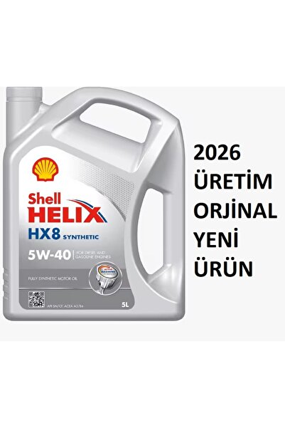 SHELL 2026 Üretim Helix HX8 5W-40 Motor Yağı Tam Sentetik 4L