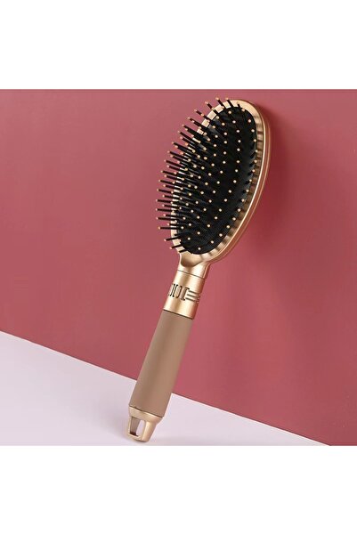 gaman Professional Hair Brush and Comb - Gold/Coffee Design Detangling Brush