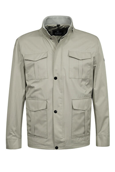 Çizgi Triko Men's Stand Collar 4-Pocket Lined Seasonal Coat - A00004