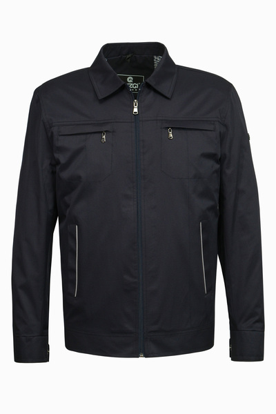 Çizgi Triko Men's Polo Collar Seasonal Coat with Six Pockets and Lining - A00005