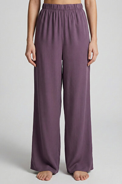 Laperissa Pantaloni de pijama țesuți din viscoză prune