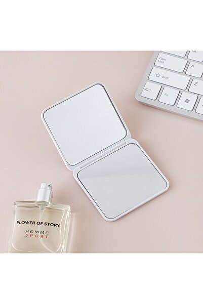 Arzu Güzel Cosmetics Beyaz Cep Boy Kompakt Ayna, Seyahat Boy Taşıması Kolay Y...